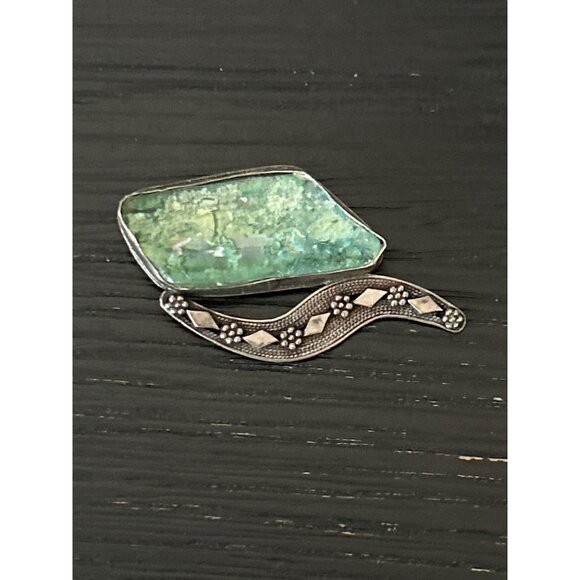 Lot of 13 Vintage/Non-Vintage Assorted Brooches/Pins Needlepoint Brutalist Wood - Picture 6 of 14